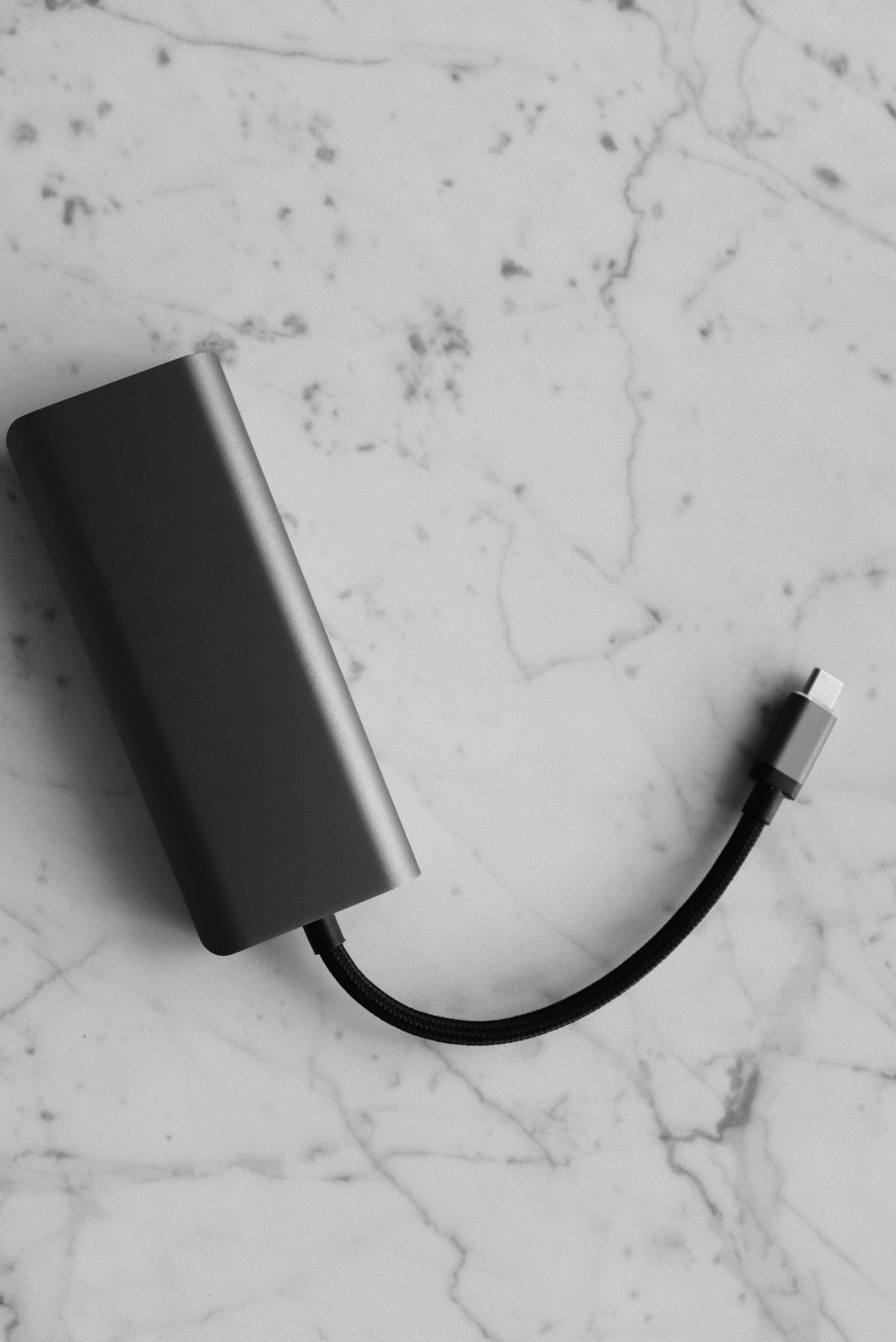 A power bank with a charging cable